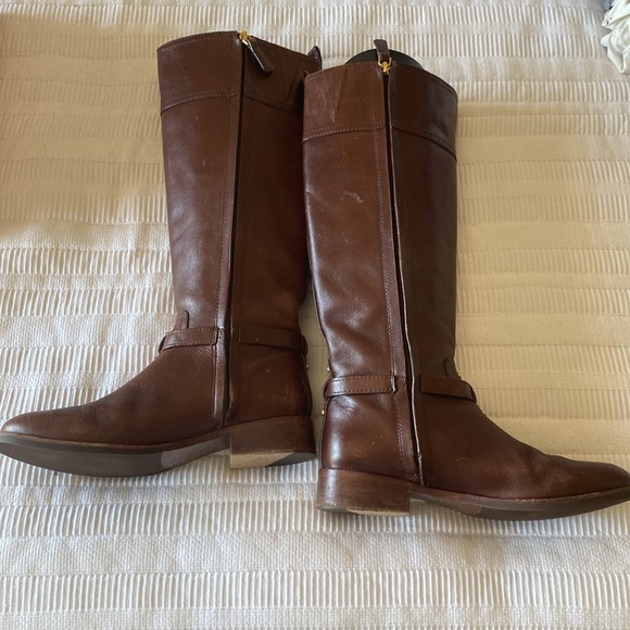 Tory Birch Brown Leather Riding Boots - Picture 4 of 7